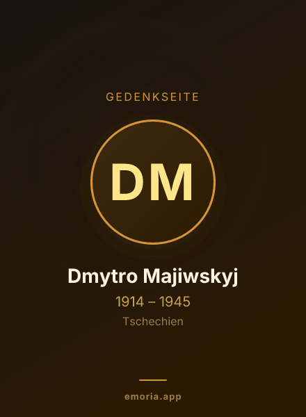 Gedenkportrait von Dmytro Majiwskyj