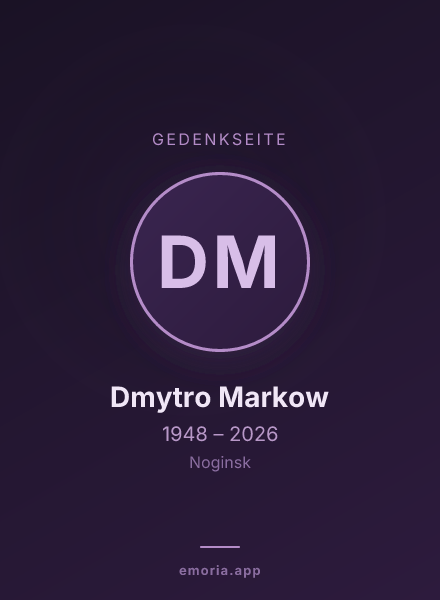 Gedenkportrait von Dmytro Markow