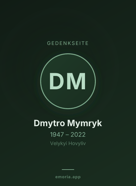 Gedenkportrait von Dmytro Mymryk