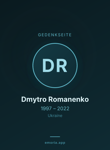 Gedenkportrait von Dmytro Romanenko
