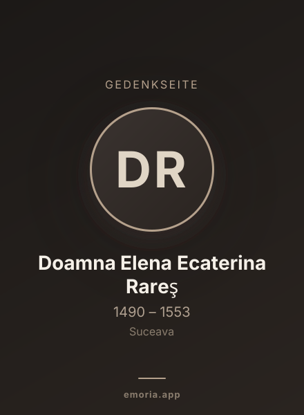 Gedenkportrait von Doamna Elena Ecaterina Rareş