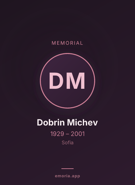 Memorial portrait of Dobrin Michev