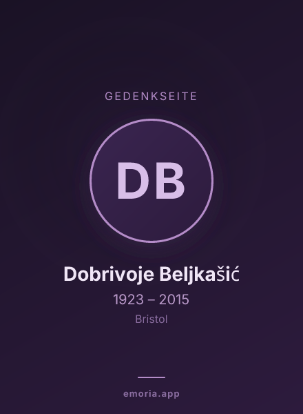 Gedenkportrait von Dobrivoje Beljkašić