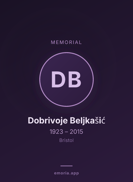 Memorial portrait of Dobrivoje Beljkašić