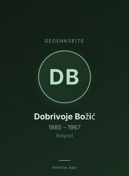 Gedenkportrait von Dobrivoje Božić
