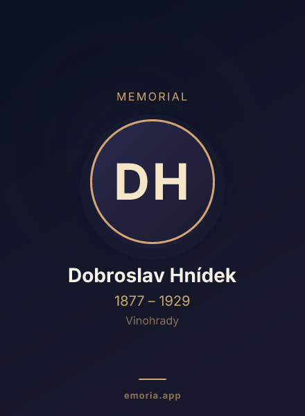 Memorial portrait of Dobroslav Hnídek