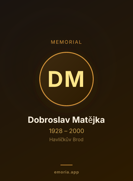 Memorial portrait of Dobroslav Matějka