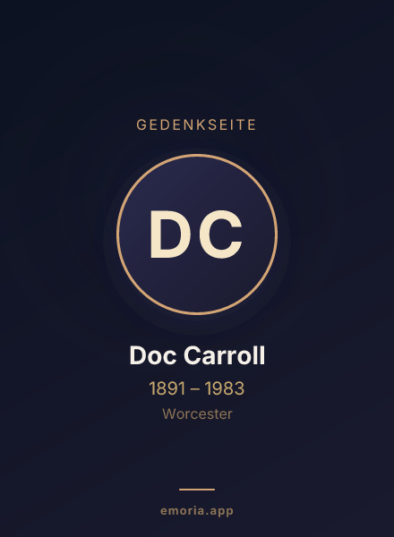Gedenkportrait von Doc Carroll