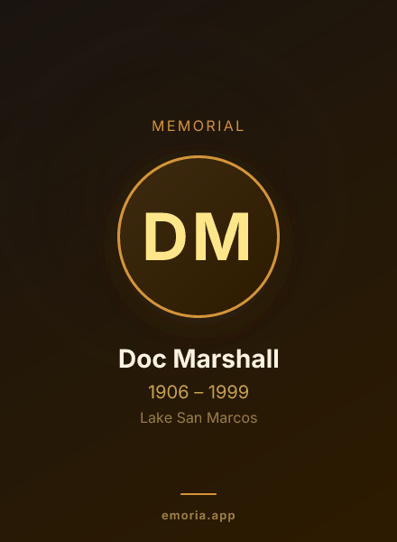 Memorial portrait of Doc Marshall