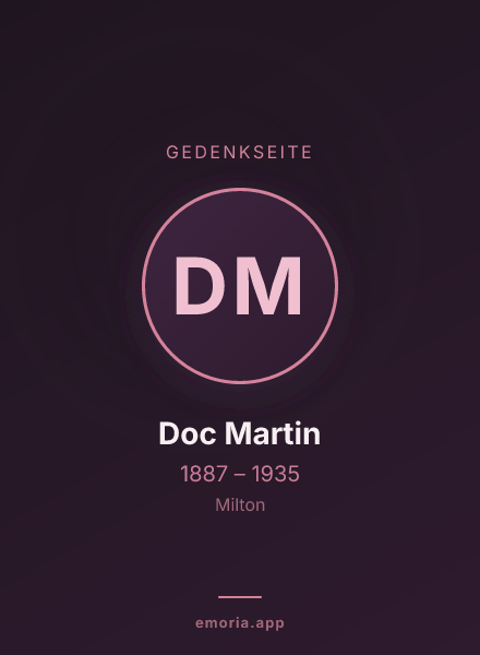 Gedenkportrait von Doc Martin