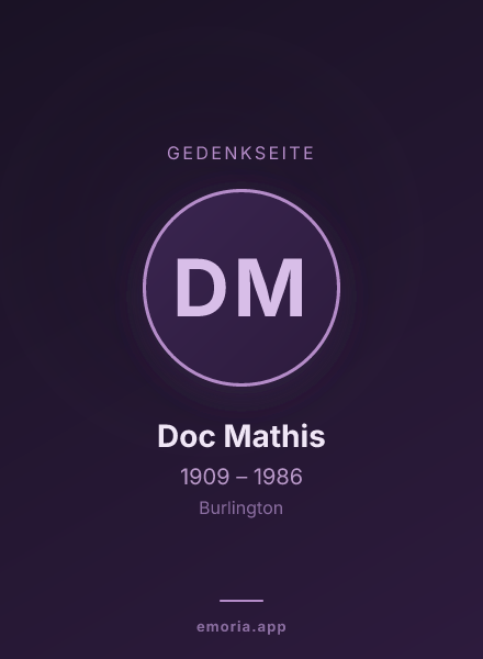 Gedenkportrait von Doc Mathis
