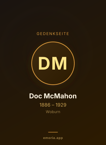 Gedenkportrait von Doc McMahon