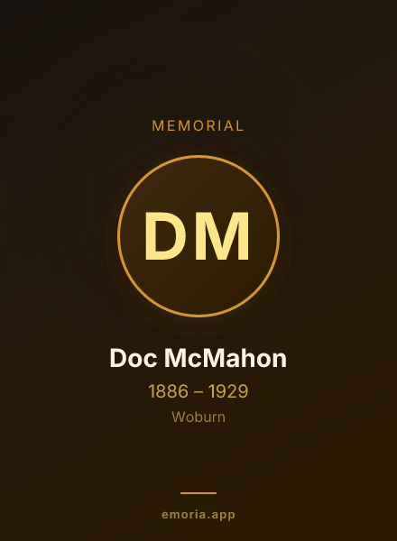 Memorial portrait of Doc McMahon