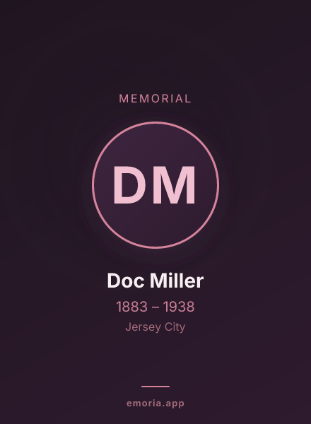 Memorial portrait of Doc Miller