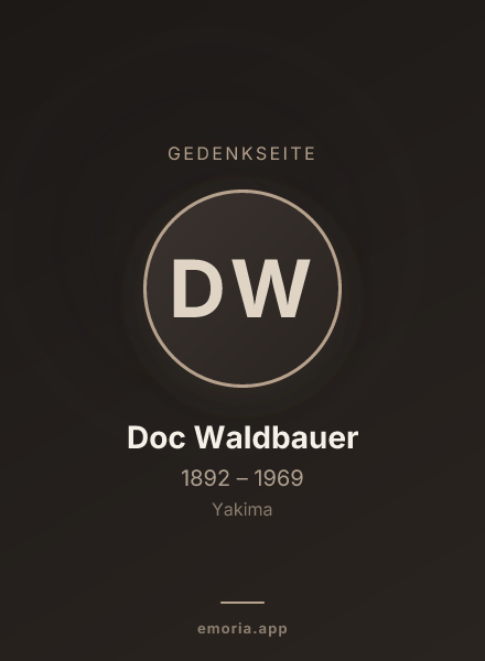 Gedenkportrait von Doc Waldbauer