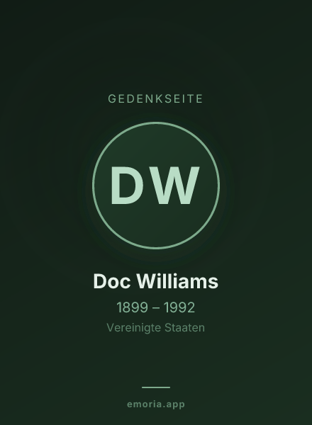 Gedenkportrait von Doc Williams