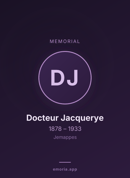 Memorial portrait of Docteur Jacquerye