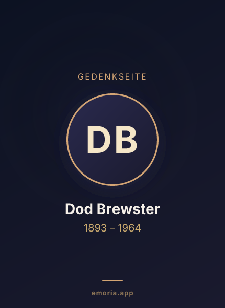 Gedenkportrait von Dod Brewster