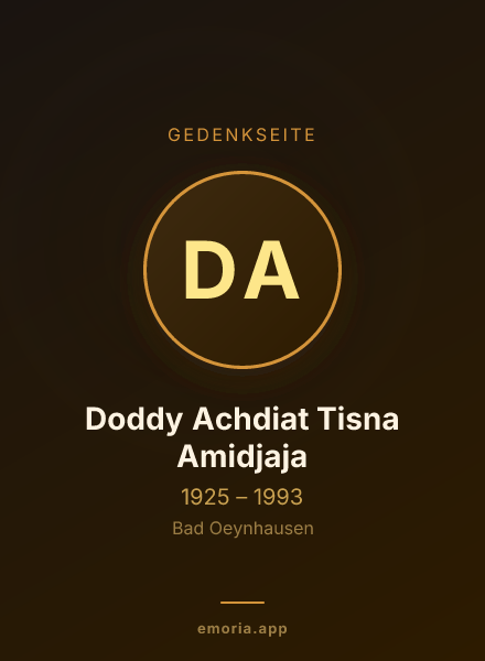 Gedenkportrait von Doddy Achdiat Tisna Amidjaja
