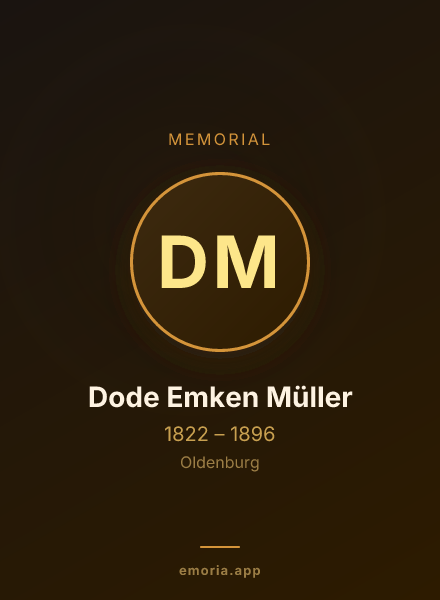 Memorial portrait of Dode Emken Müller
