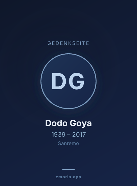 Gedenkportrait von Dodo Goya