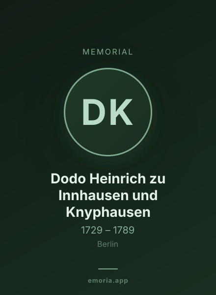 Memorial portrait of Dodo Heinrich zu Innhausen und Knyphausen