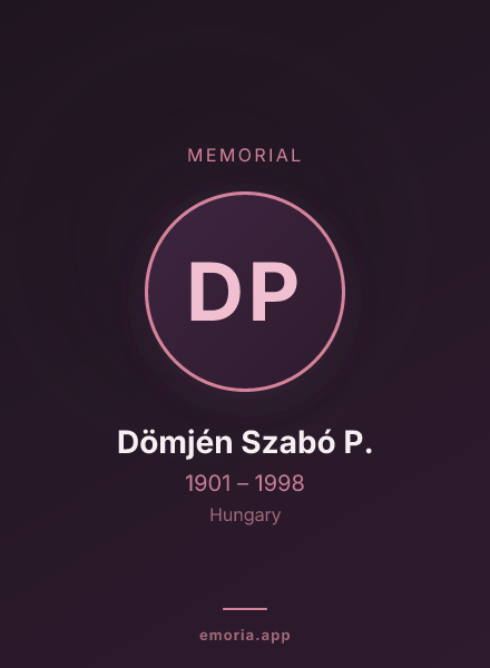 Memorial portrait of Dömjén Szabó P.