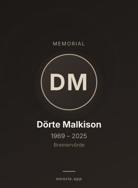 Memorial portrait of Dörte Malkison
