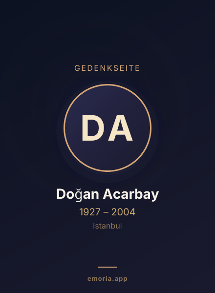 Gedenkportrait von Doğan Acarbay