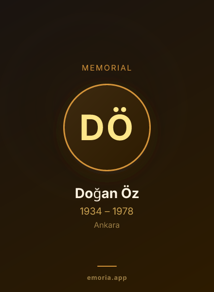 Memorial portrait of Doğan Öz