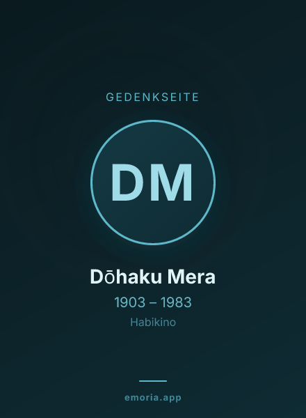 Gedenkportrait von Dōhaku Mera