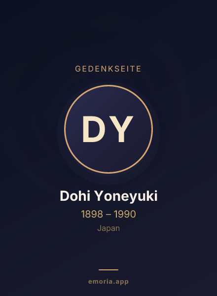 Gedenkportrait von Dohi Yoneyuki