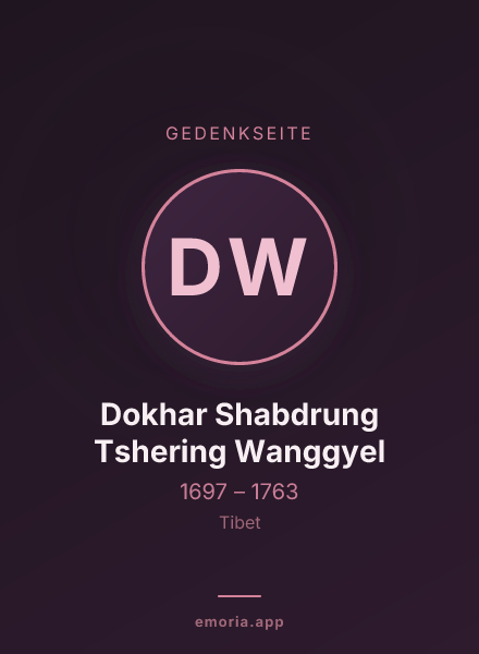 Gedenkportrait von Dokhar Shabdrung Tshering Wanggyel