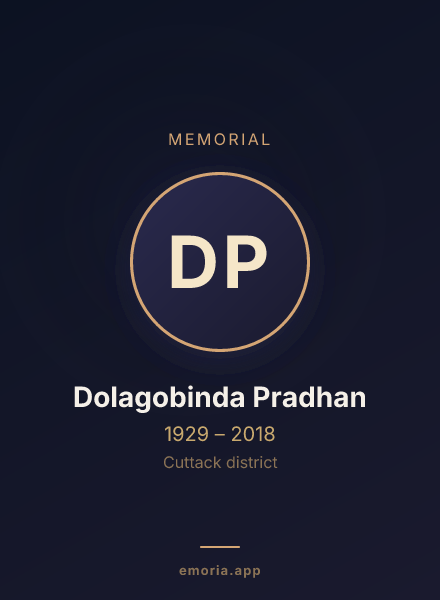 Memorial portrait of Dolagobinda Pradhan