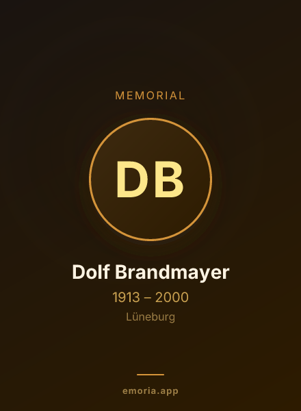 Memorial portrait of Dolf Brandmayer