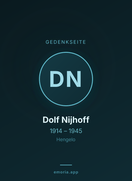 Gedenkportrait von Dolf Nijhoff