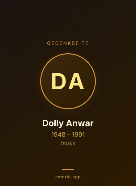 Gedenkportrait von Dolly Anwar