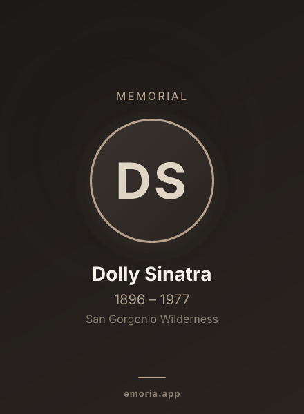 Memorial portrait of Dolly Sinatra