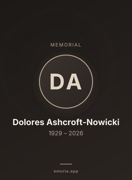 Memorial portrait of Dolores Ashcroft-Nowicki