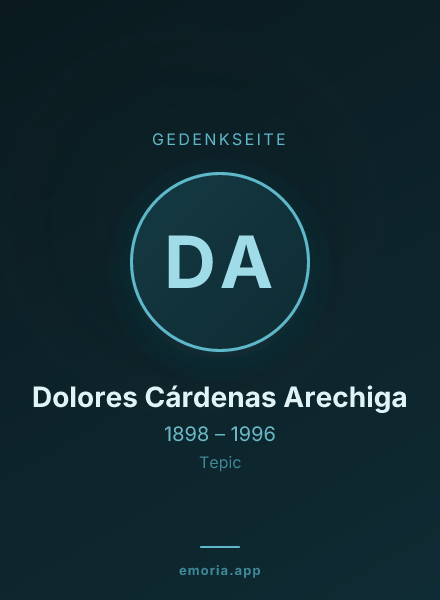 Gedenkportrait von Dolores Cárdenas Arechiga