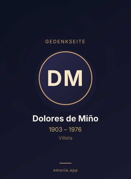 Gedenkportrait von Dolores de Miño