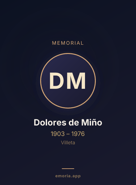 Memorial portrait of Dolores de Miño