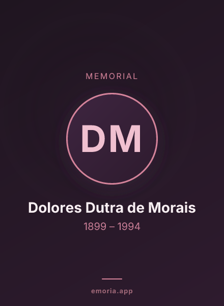 Memorial portrait of Dolores Dutra de Morais