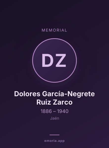 Memorial portrait of Dolores García-Negrete Ruiz Zarco