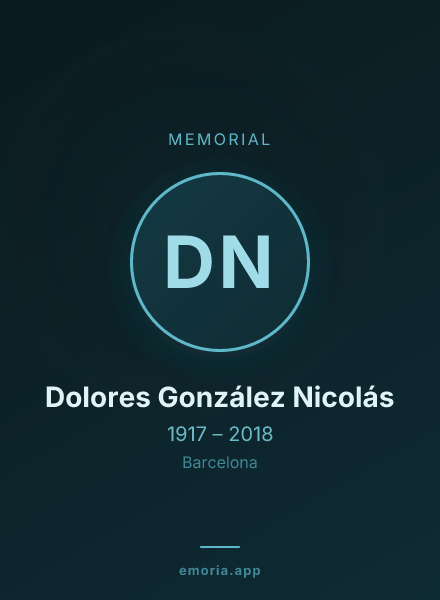 Memorial portrait of Dolores González Nicolás