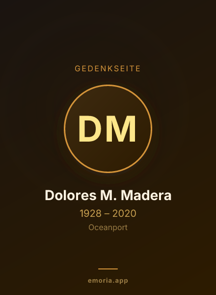 Gedenkportrait von Dolores M. Madera