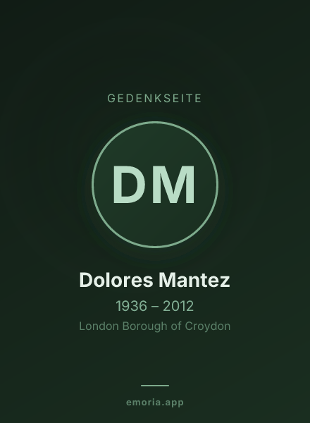 Gedenkportrait von Dolores Mantez