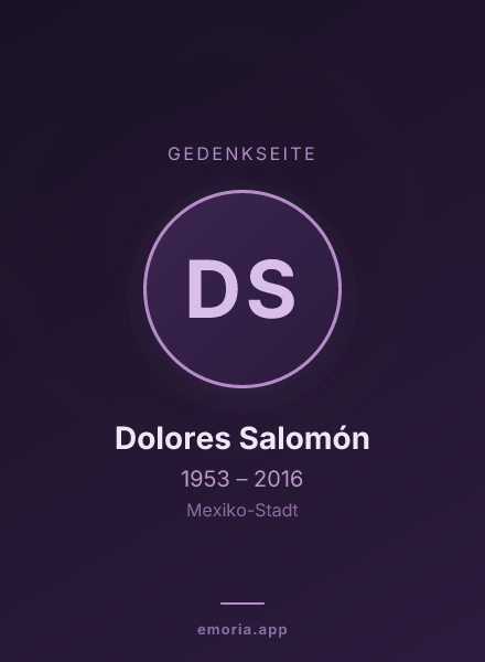 Gedenkportrait von Dolores Salomón
