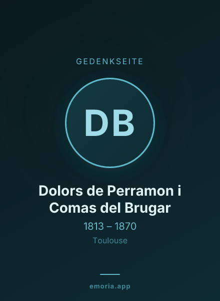 Gedenkportrait von Dolors de Perramon i Comas del Brugar