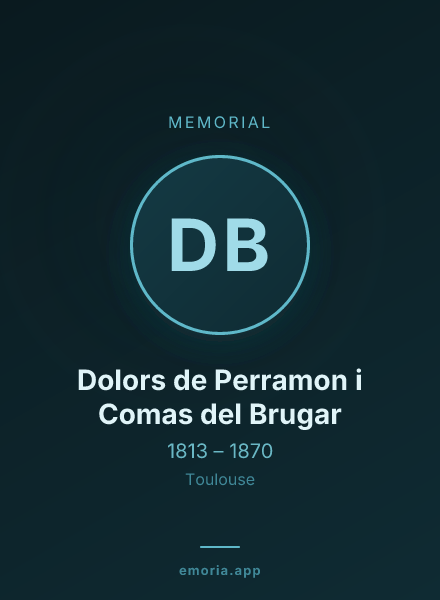 Memorial portrait of Dolors de Perramon i Comas del Brugar